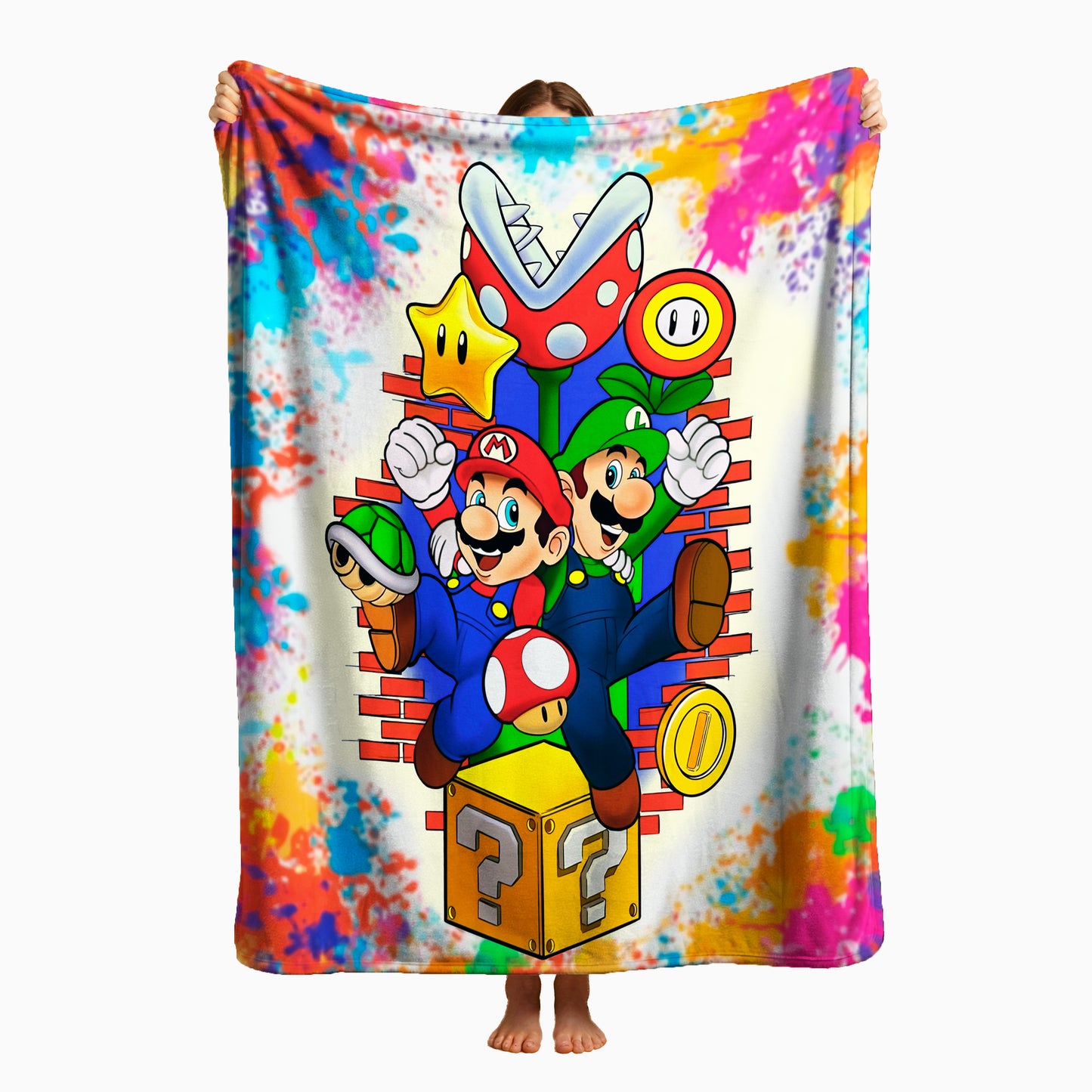 COBIJA MARIO BROSS COLORES 180X160CM