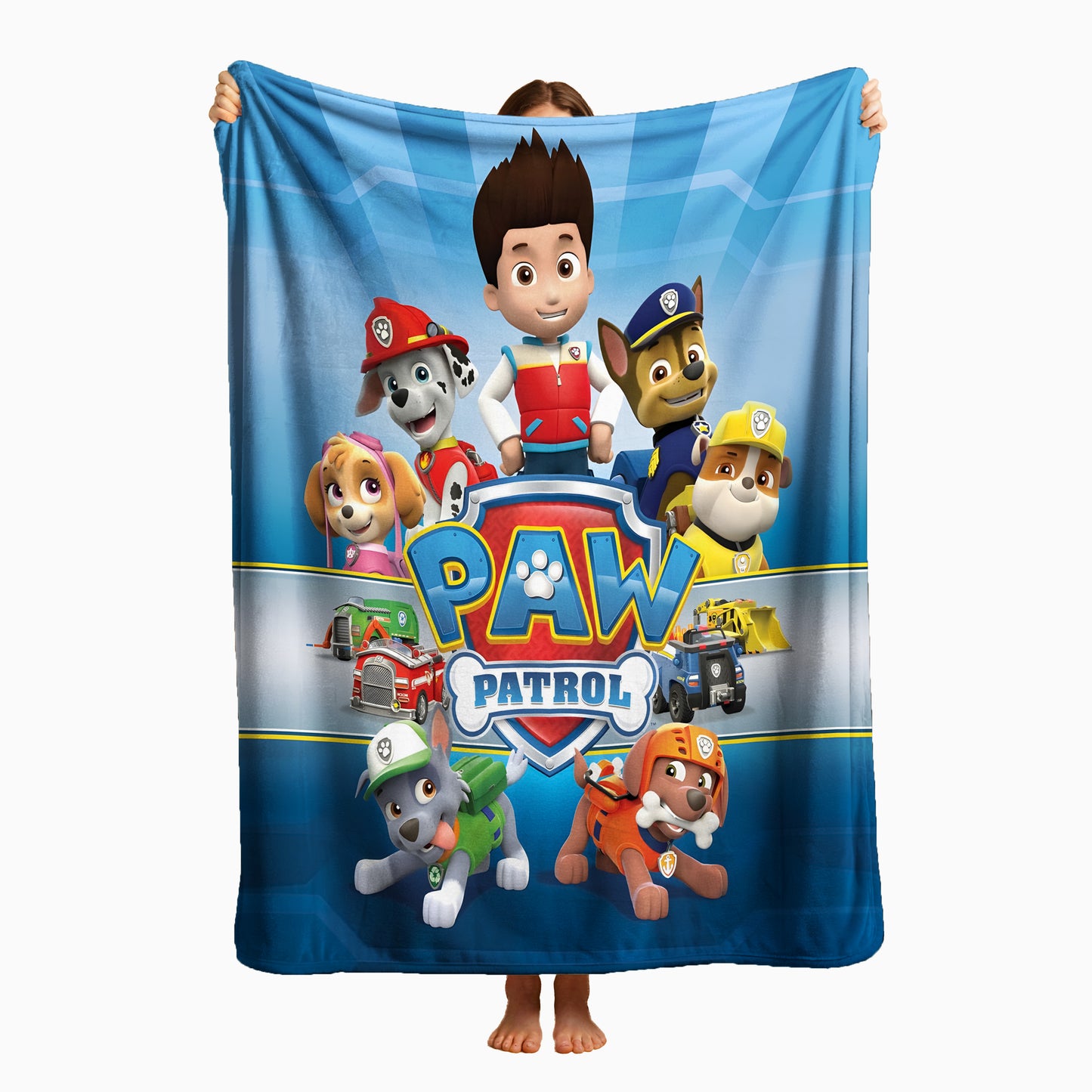 COBIJA PAW PATROL GRIS 180X160CM