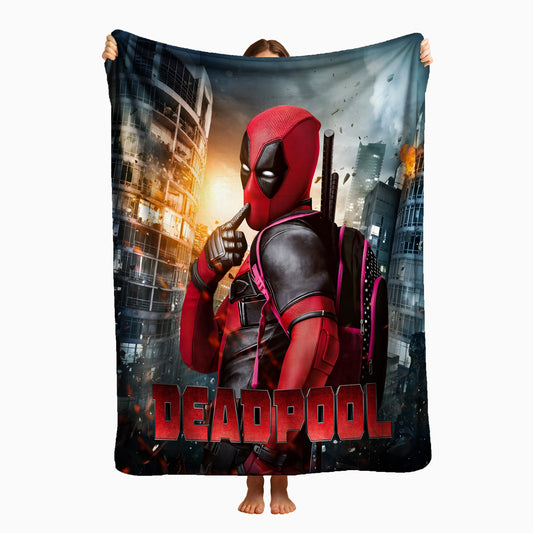 COBIJA DEADPOOL DORADO 180X160CM