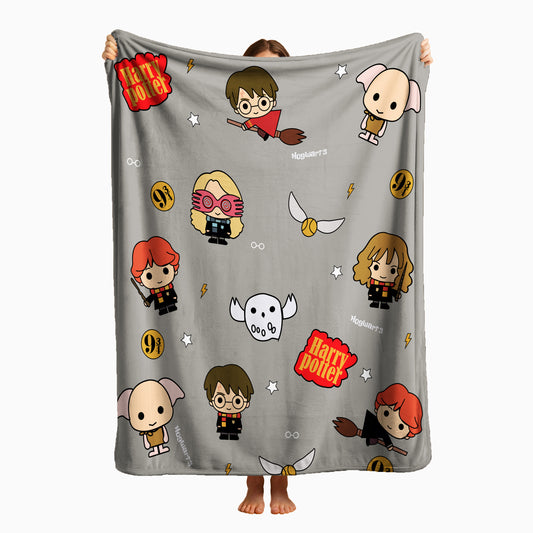 COBIJA HARRY POTTER GRIS 180X160CM
