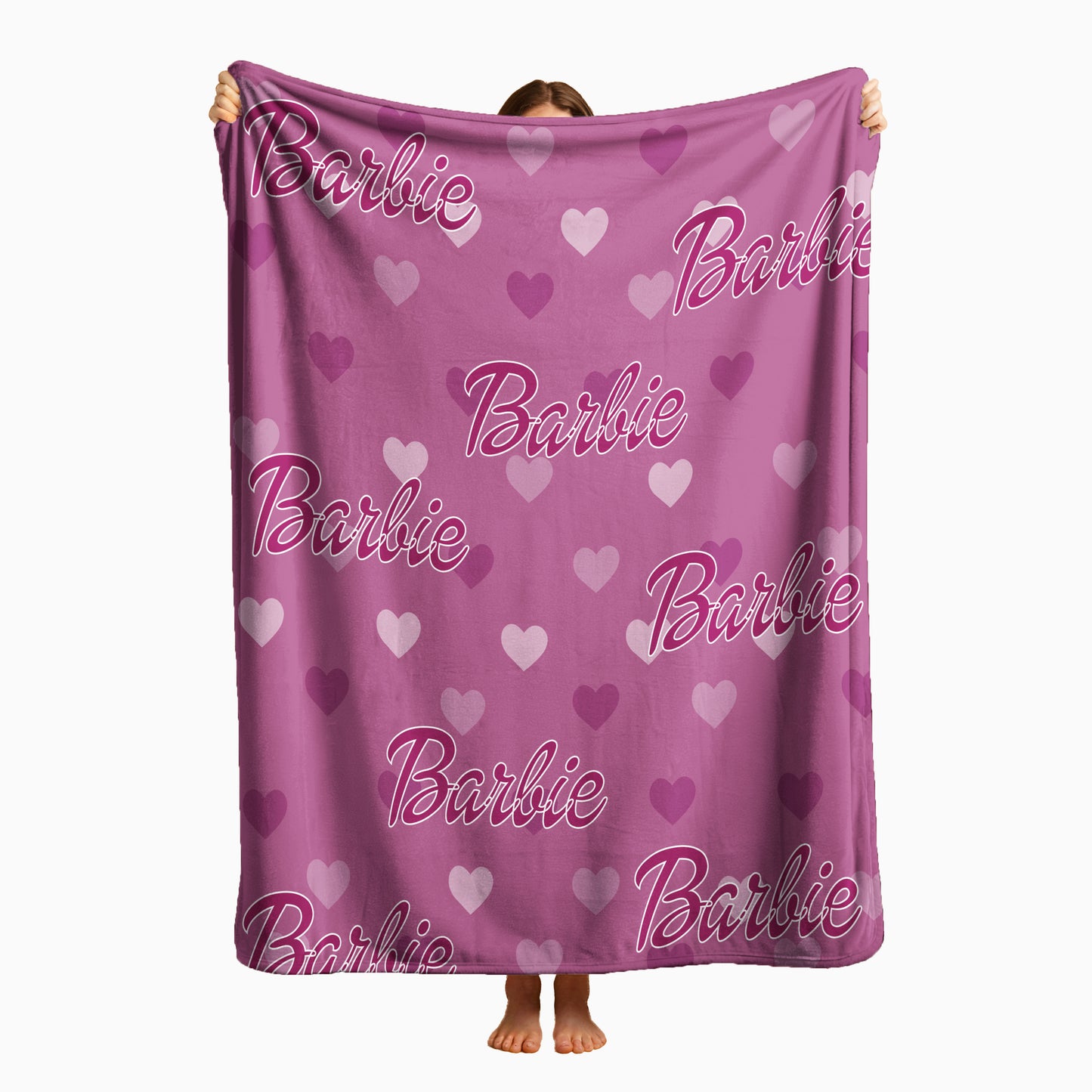 COBIJA BARBIE LILA 180X160CM