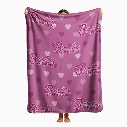 COBIJA BARBIE LILA 180X160CM