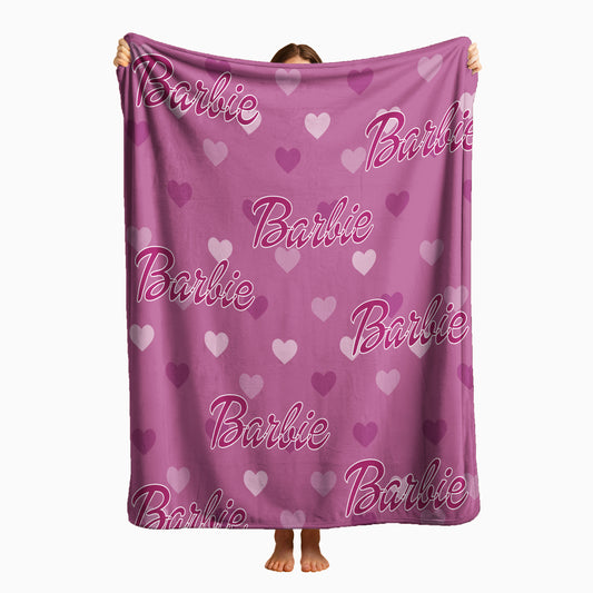 COBIJA BARBIE LILA 180X160CM