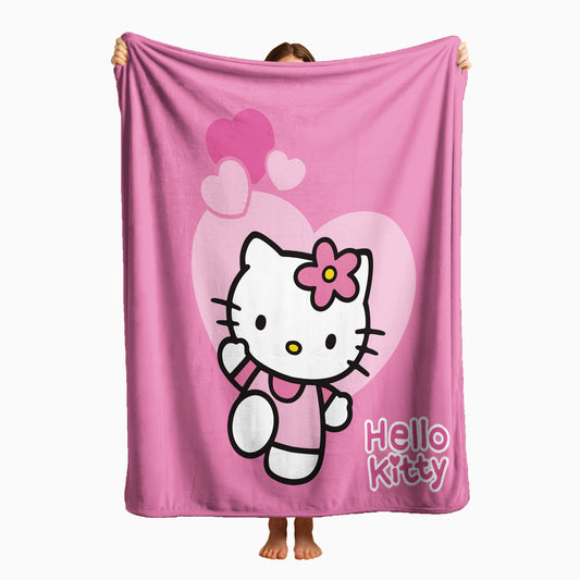 COBIJA HELLO KITTY ROSA 180X160CM