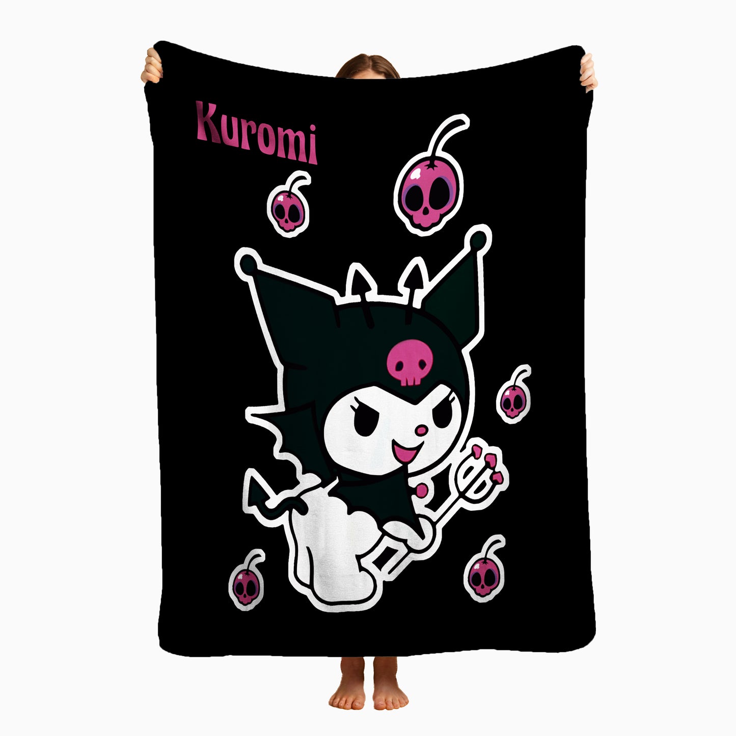 COBIJA KUROMI NEGRA 180X160CM
