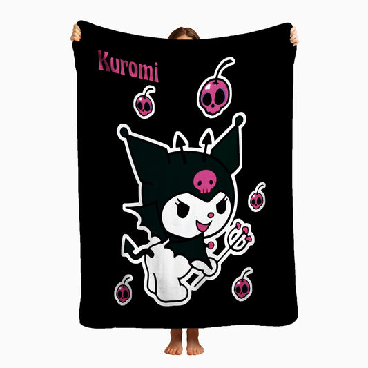 COBIJA KUROMI NEGRA 180X160CM