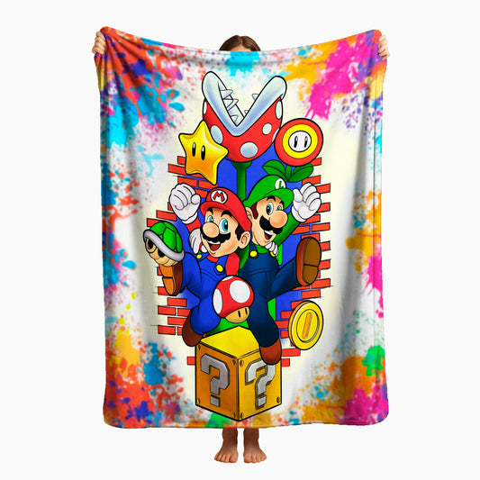 COBIJA MARIO BROSS COLORES 180X160CM
