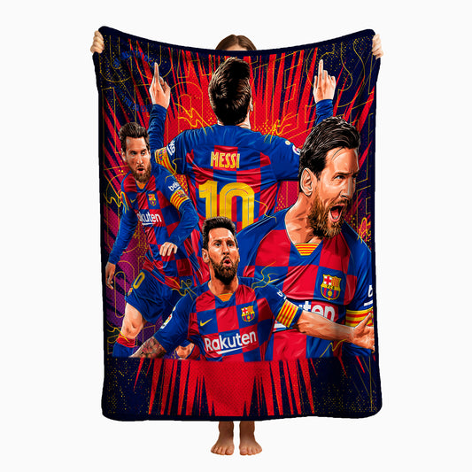 COBIJA MESSI BARCELONA 180X160CM