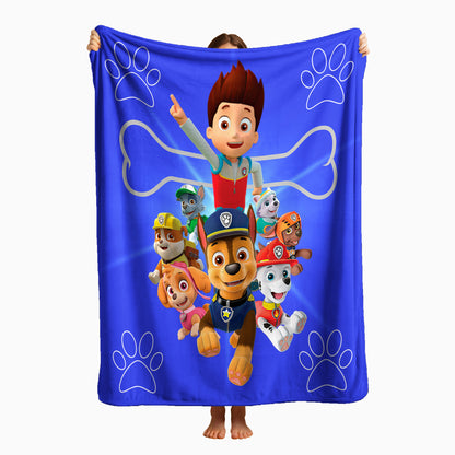 COBIJA PAW PATROL AZUL 180X160CM