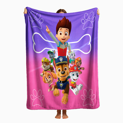 COBIJA PAW PATROL ROSA 180X160CM