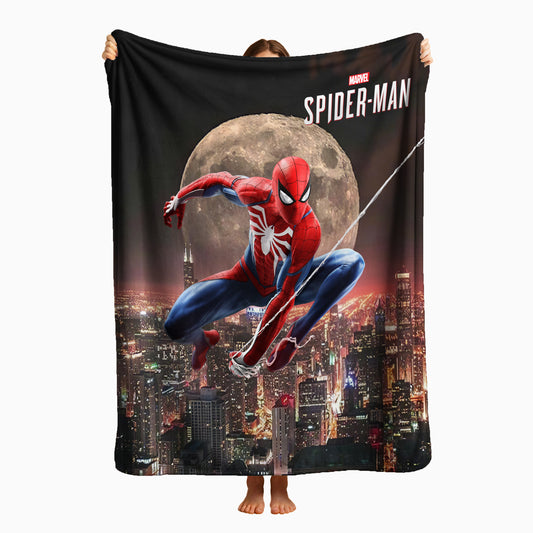 COBIJA SPIDERMAN NEGRO 180X160CM