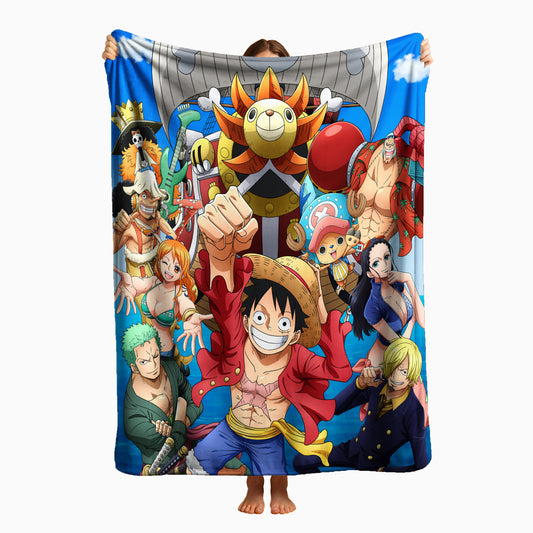COBIJA ONE PIECE PERSONAJES 180X160CM