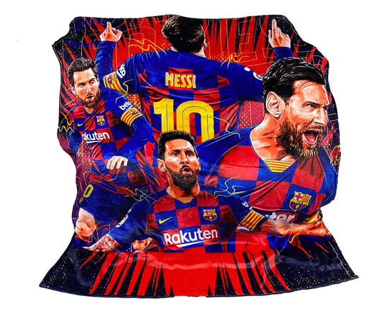 COBIJA MESSI BARCELONA 180X160CM