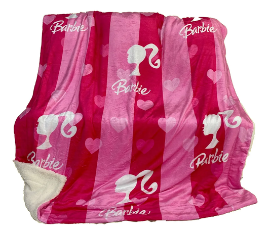 COBIJA BARBIE ROSA 180X160CM