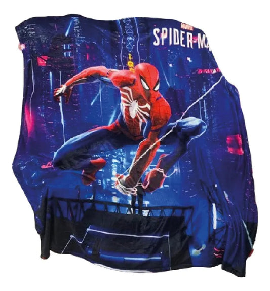 COBIJA SPIDERMAN AZUL 180X160CM