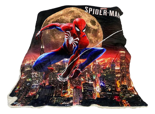 COBIJA SPIDERMAN NEGRO 180X160CM