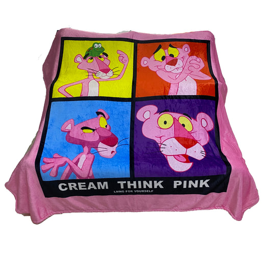 COBIJA PANTERA ROSA 180X160CM
